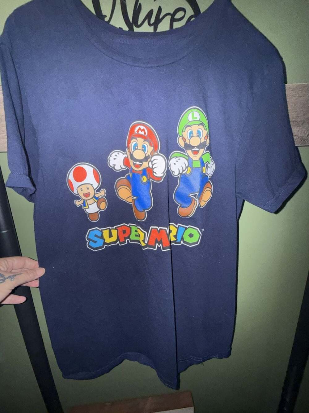 Super Mario Men's Toad Mario And Luigi Running Graphic Print T-Shirt
